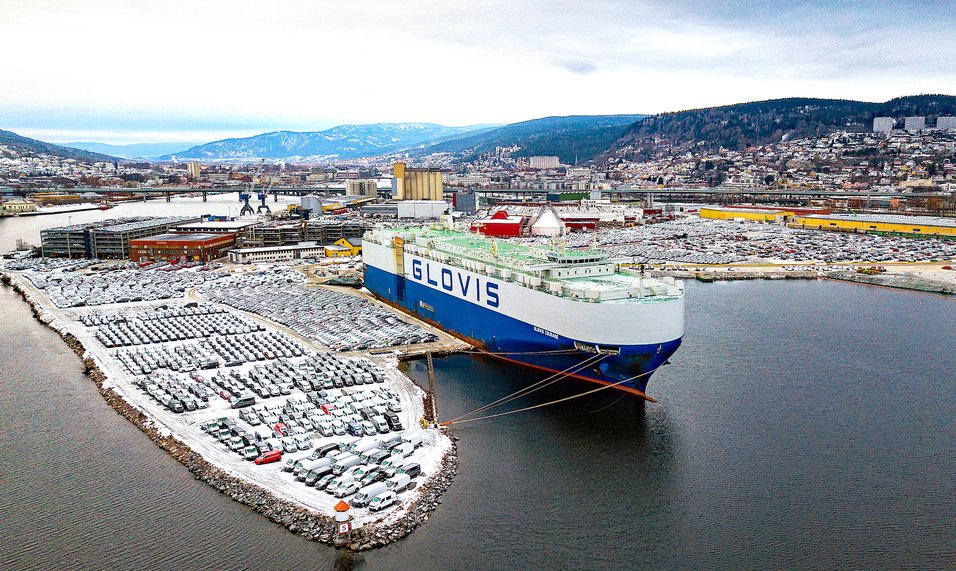 Ny bilrekord på Drammen havn
