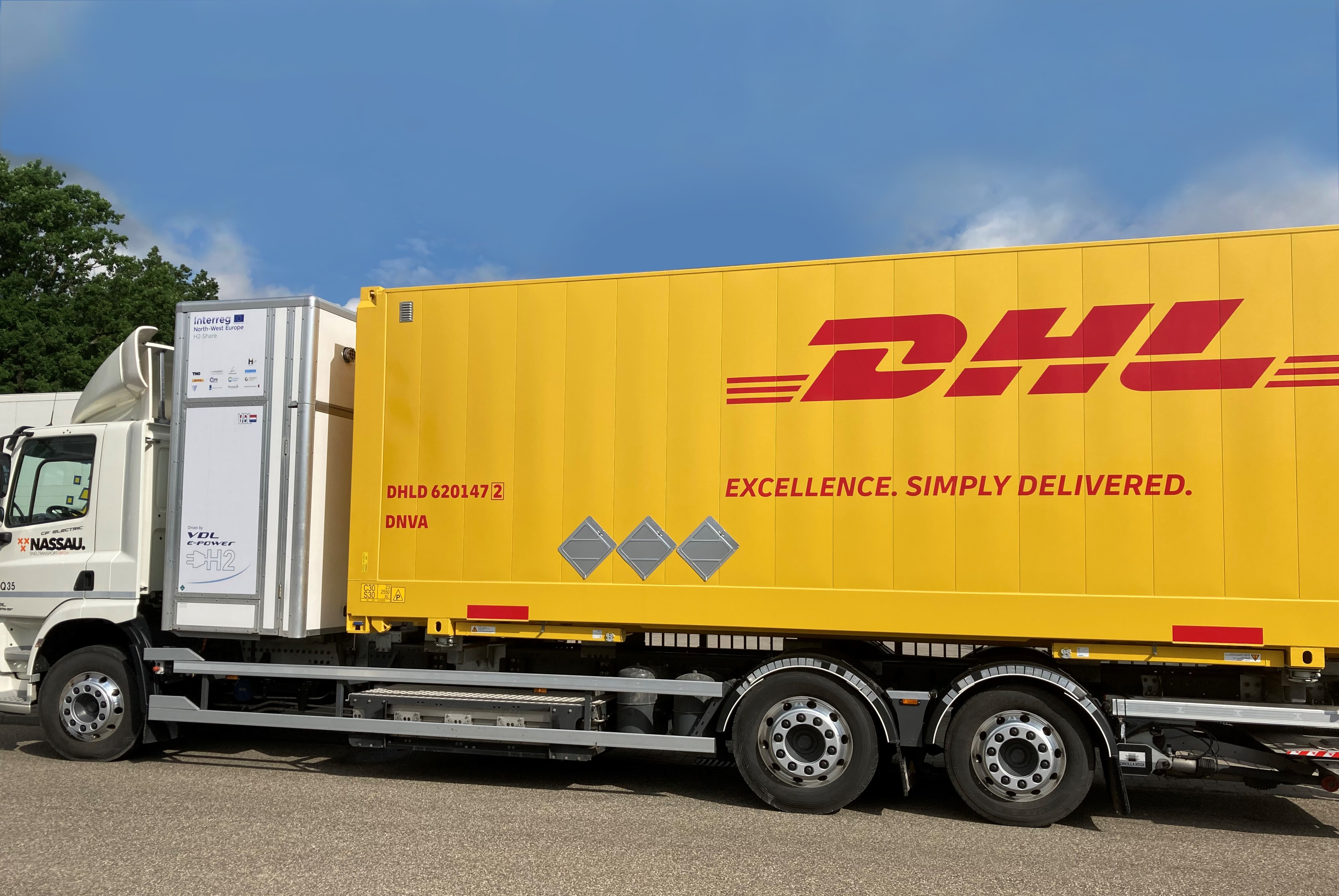 DHL Express piloterer den første lastebilen på hydrogen i Deutsche Post DHL Group